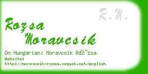 rozsa moravcsik business card